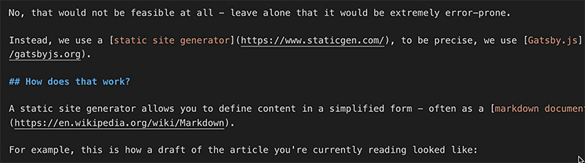 The markdown content for this article.