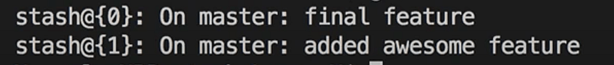 Dropping stashes with git stash drop