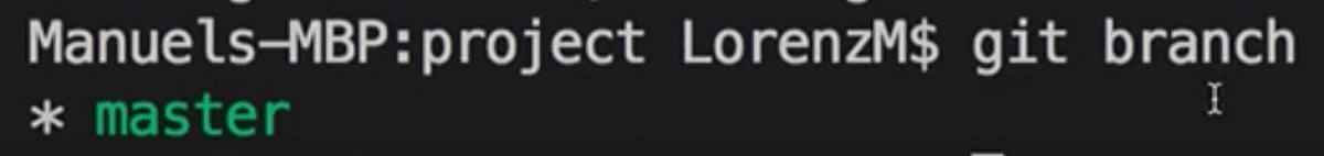 git branch shows all Branches of the Repository