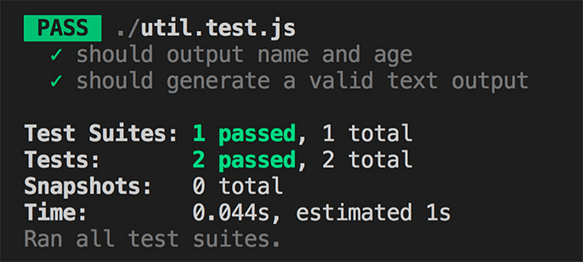 All tests passed - that's the result you want to see!