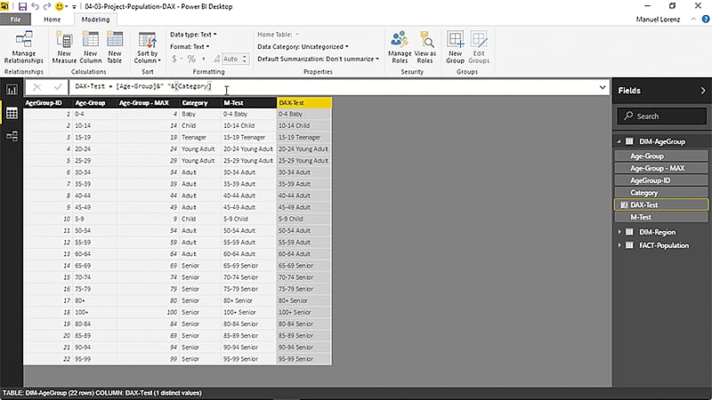 Power BI - Data View