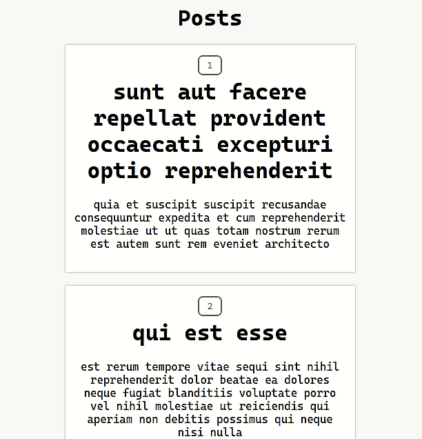 The final result - pagination in action.