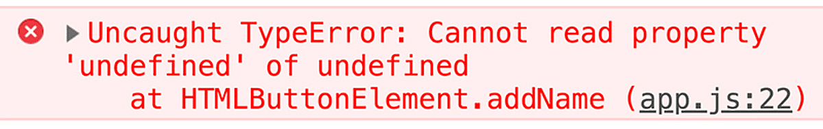 this leading to an undefined error