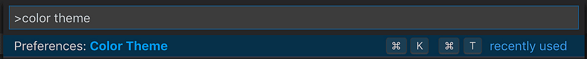 Using the Command Palette