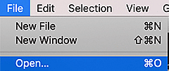Open a folder in VS Code
