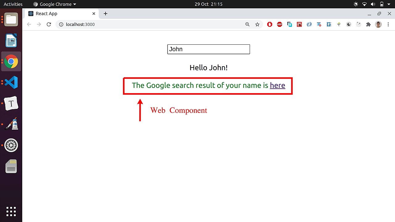 The final example we're going to build - a custom search component